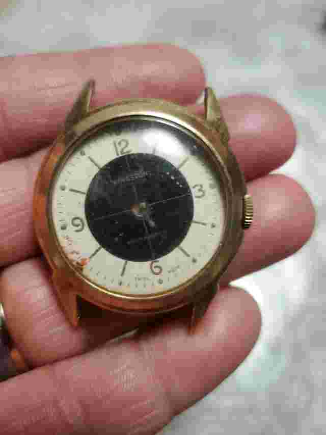 VINTAGE KINGSTON WATCH SWISS BRAC MOV. For Parts Or Repair