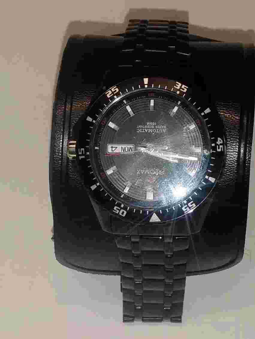 BLACK MENS PRECIMAX WATCH SAPPHIMAX CRYSTAL