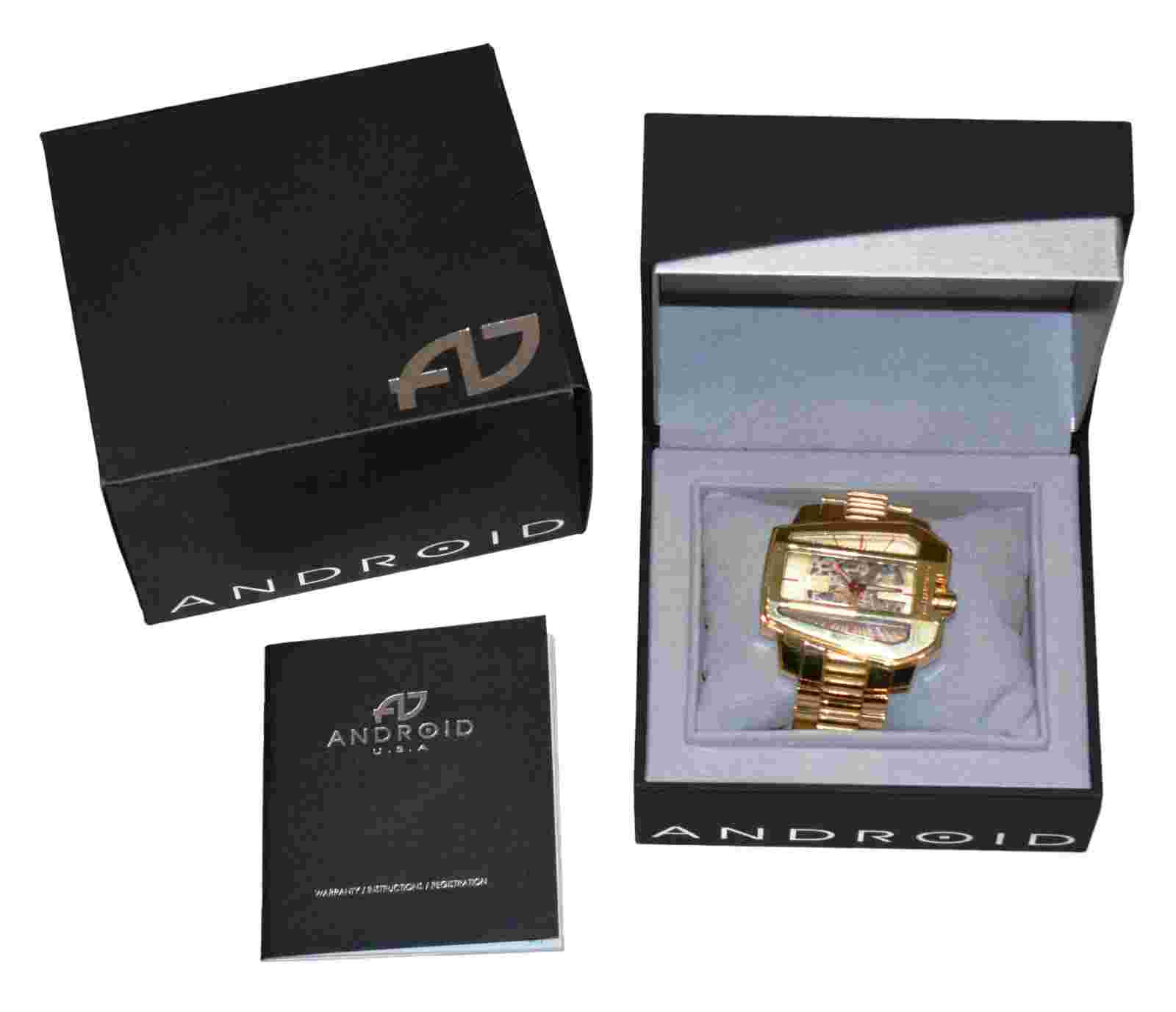 Android 53mm Gold Concept Skeleton Watch! Seagull TY2809 Limited 300 Ref: AD710!