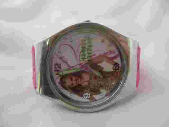 Hannah Montana Watch Pink Buckle Band Silver Tone Fashion Stylish