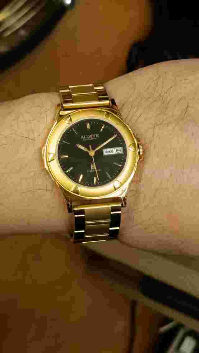 Authentic Allwyn Automatic 21 Jewels 6319 Cal Y381-8460 Men's NOS NEW OLD STOCK