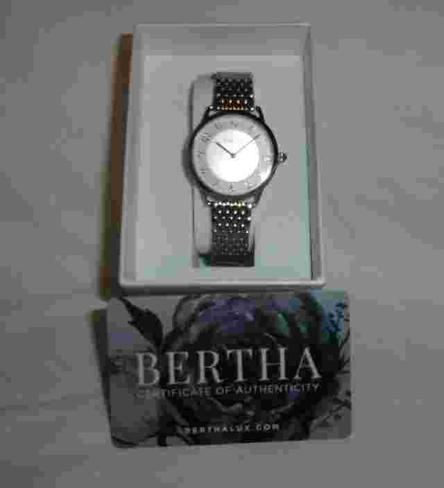 Bertha Women's Watch BR6801 Abby Quartz 34mm Silver Dial Stainless Steel