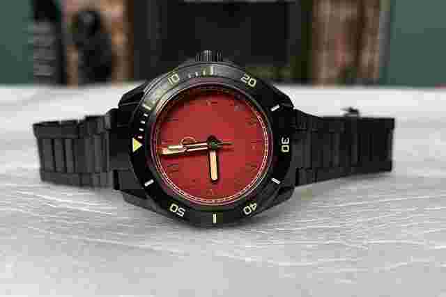 Zelos SWORDFISH 300M DIVER NH35 BLACK PVD - CUSTOM RED ARABIC DIAL