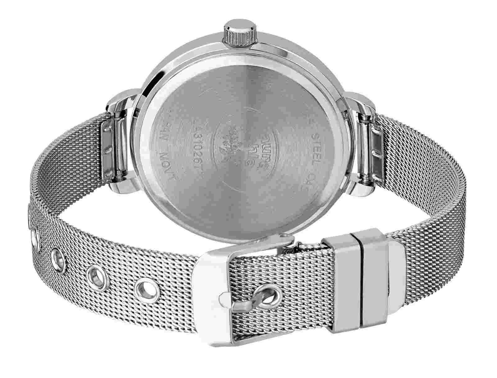 Laura Ashley Women"s Round Mesh Band Watch