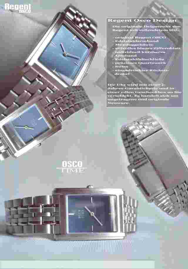 OSCO Unisex Watch Blue Dial Stainless Steel Bracelet