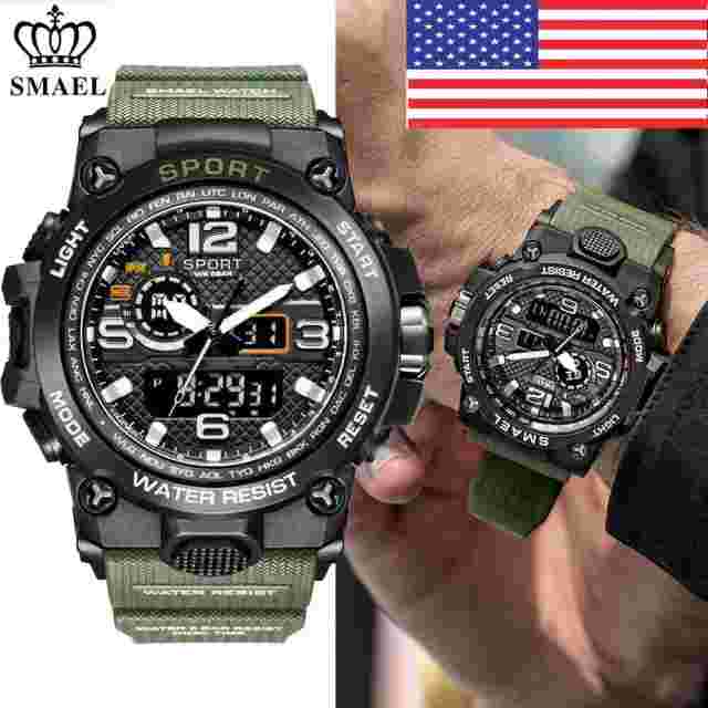 SMAEL Men Watch SHOCKPROOF Sport Military Analogue Quartz Digital Wrist Watches