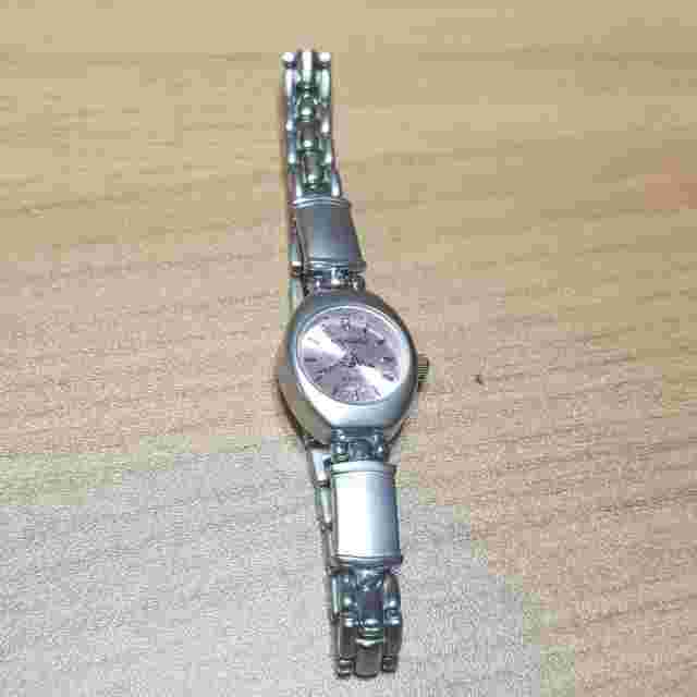 Capezio Ladies Cute Bracelet Watch Pink Sunburst Dial Analog Quartz Charm 19mm