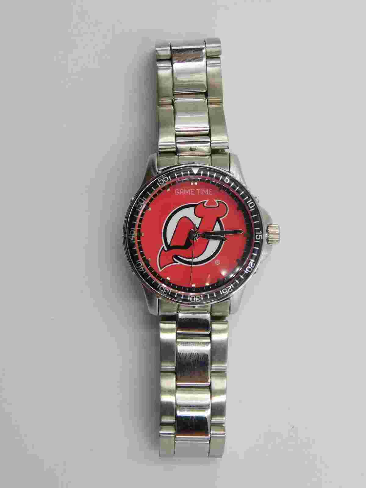 NHL Officially Licensed New Jersey Devils Ladies Quartz Wrist Watch