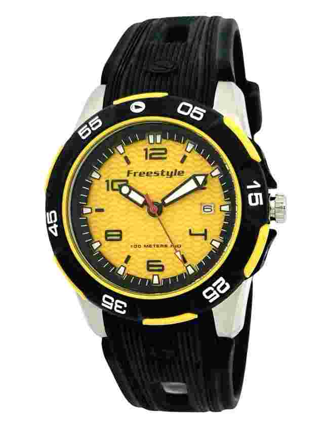 Freestyle FS80937 Sport Series Kampus Yellow Dial Black Polyurethane Strap Watch