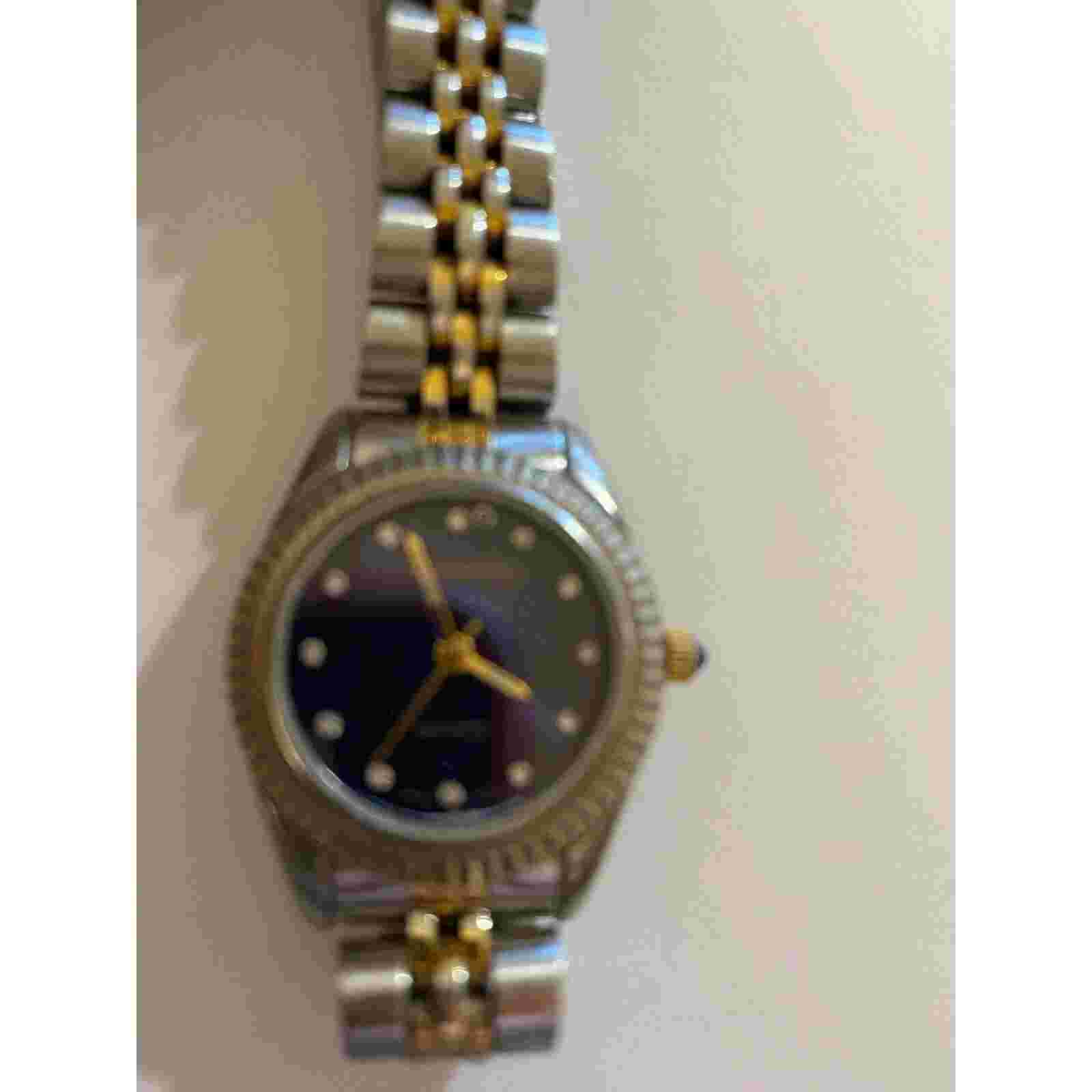 Capezio watch.  Navy blue face with crystals.