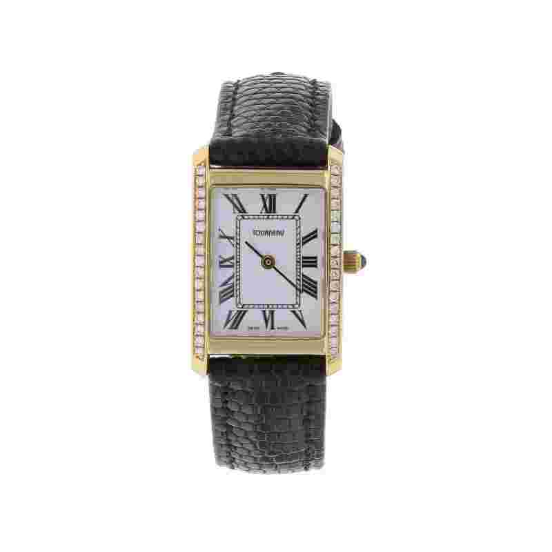 Tourneau Diamond Ladies Wristwatch - Yellow Gold 14k .34ctw Quartz 1 Yr Wnty