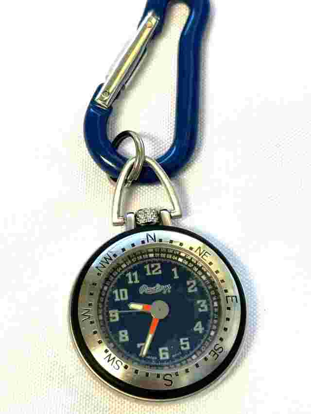 Rawlings  Blue Toned Pocket Watch with Belt Clip, New Battery