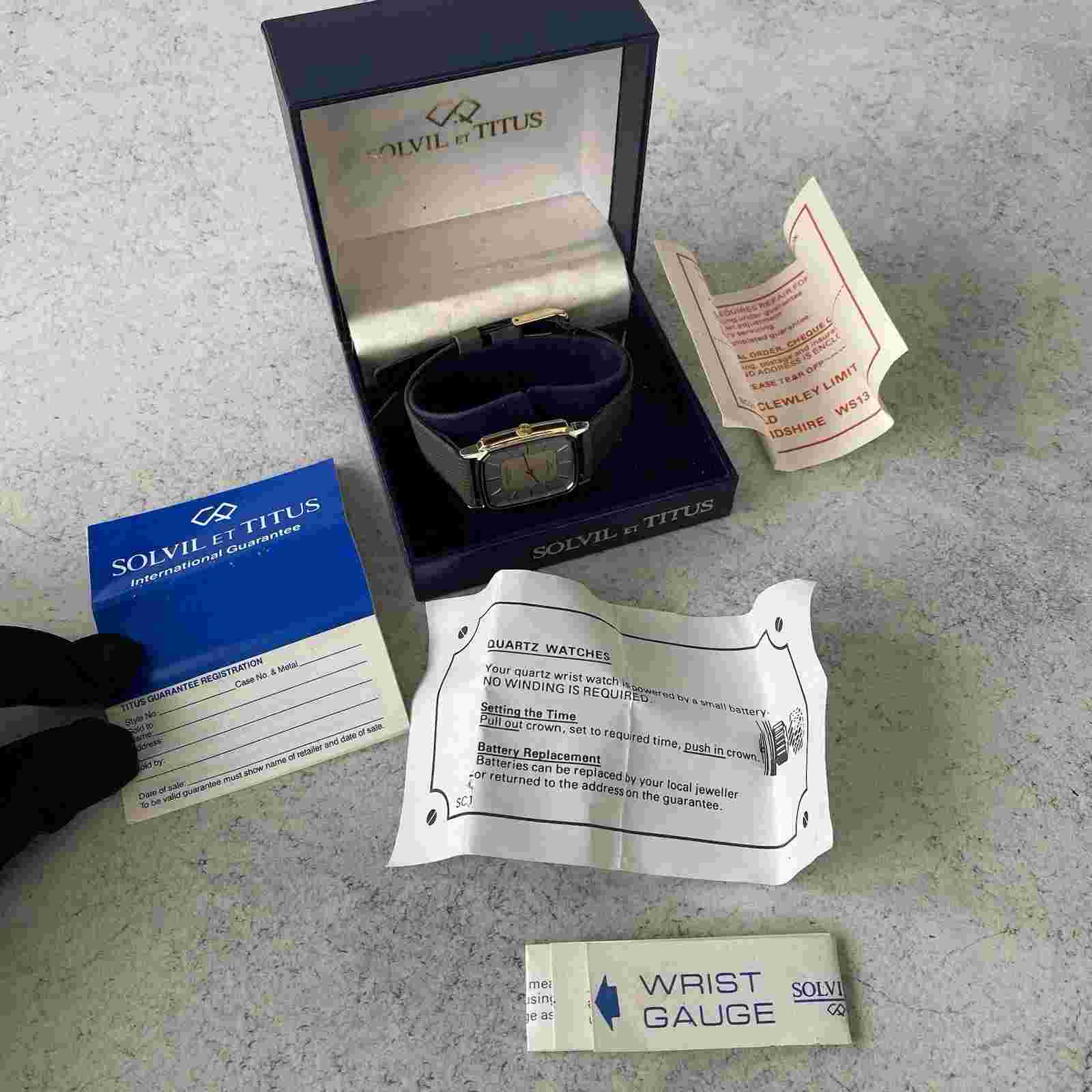 Ladies Solvil Et Titus Feuille D’or Bi Metal Quartz Tank Watch - Boxed & Papers