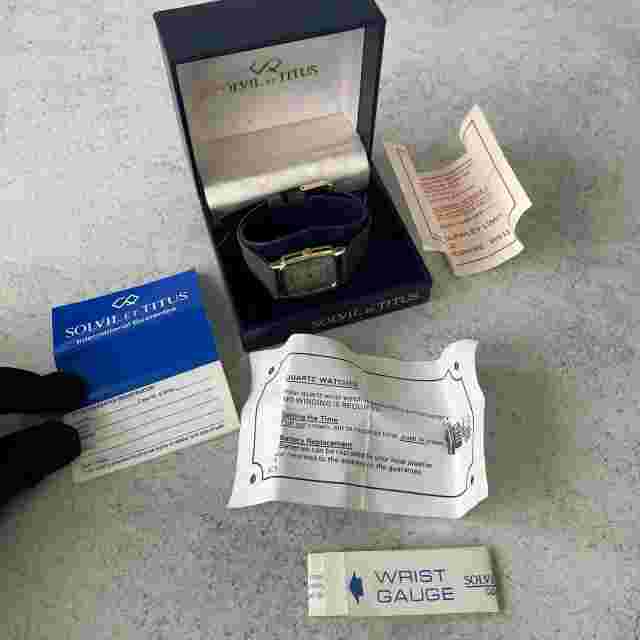 Ladies Solvil Et Titus Feuille D’or Bi Metal Quartz Tank Watch - Boxed & Papers