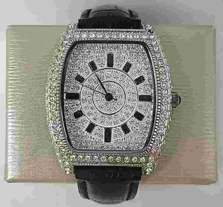 ADRIENNE COUTURE COLLECTION LIMITED 2312/5000 PAVE SWAROVSKI CRYSTAL WATCH Swiss