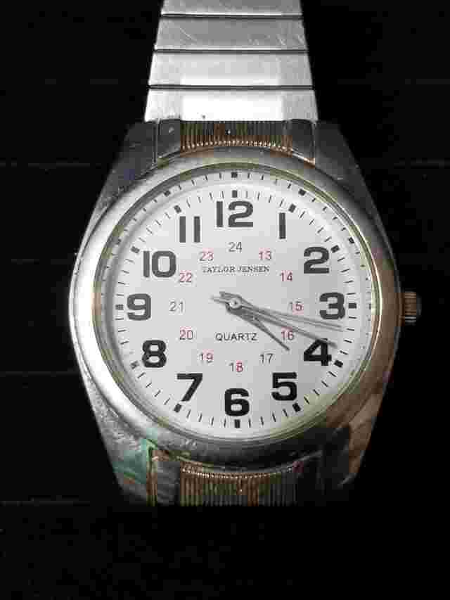 Taylor Jensen Men's Watch - Stainless Steel Stretch Band - For Parts or Repair