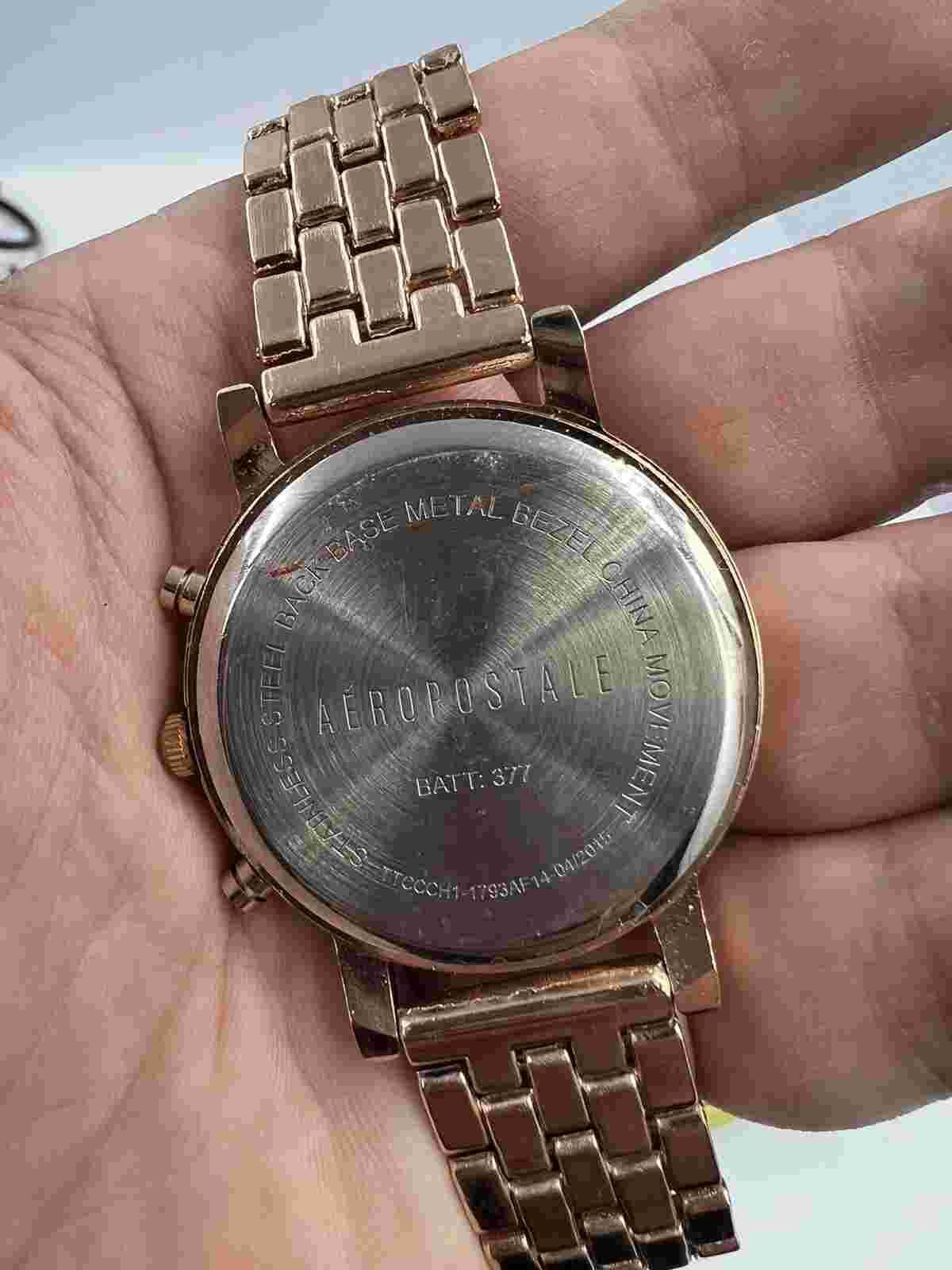 Aeropostale Rose Gold Tone Analog Quartz Watch