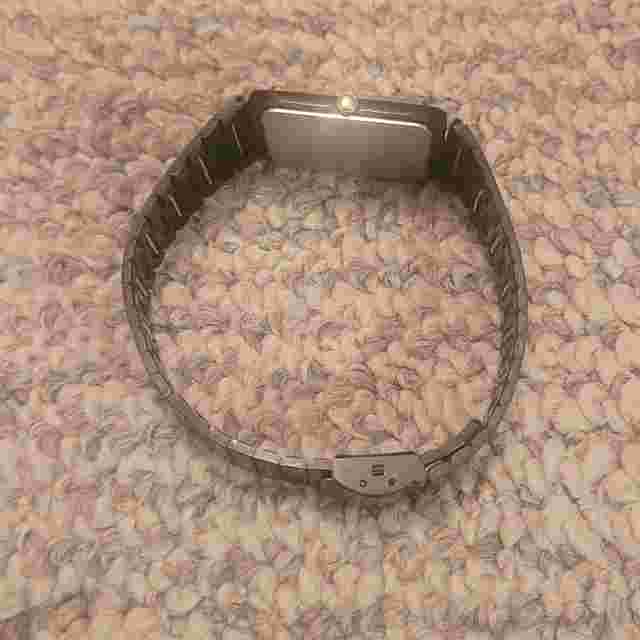 Vintage Phasar Quartz Watch Y101-5400 Men Gold Tone Black Rectangle