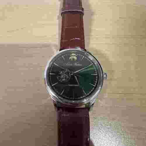 Brooks Brothers Watch SILGF004 Time Pieces Collection Open Heart Green M1379