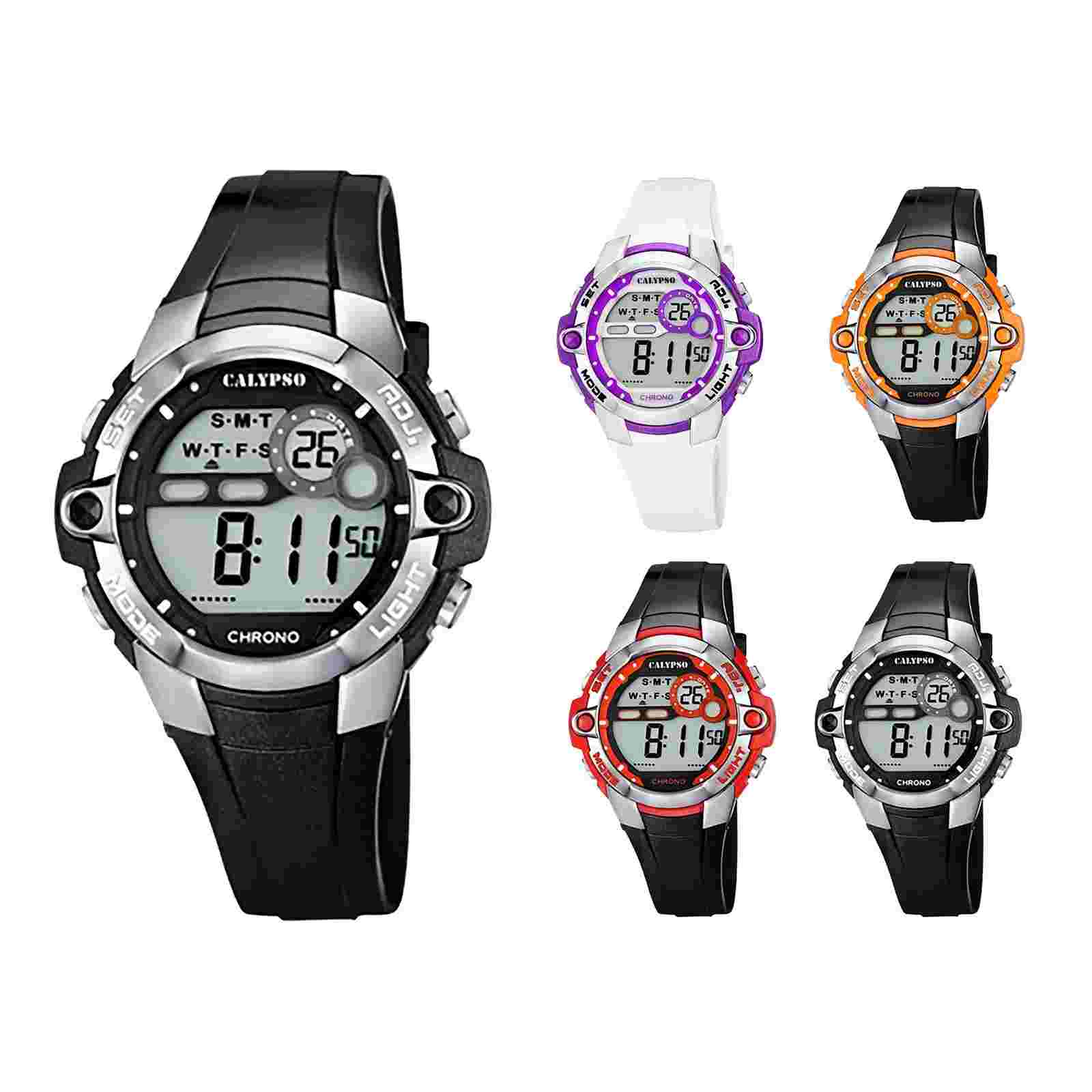Calypso 40mm Mens Digital Watch, Chrono, Alarm, Timer, Light, 10ATM - K5617