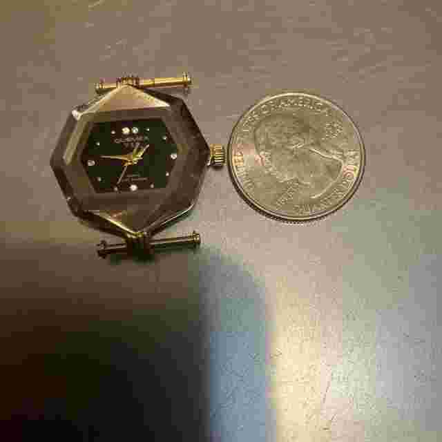 Quemex 18k Gold Plated Watch No Band Untested