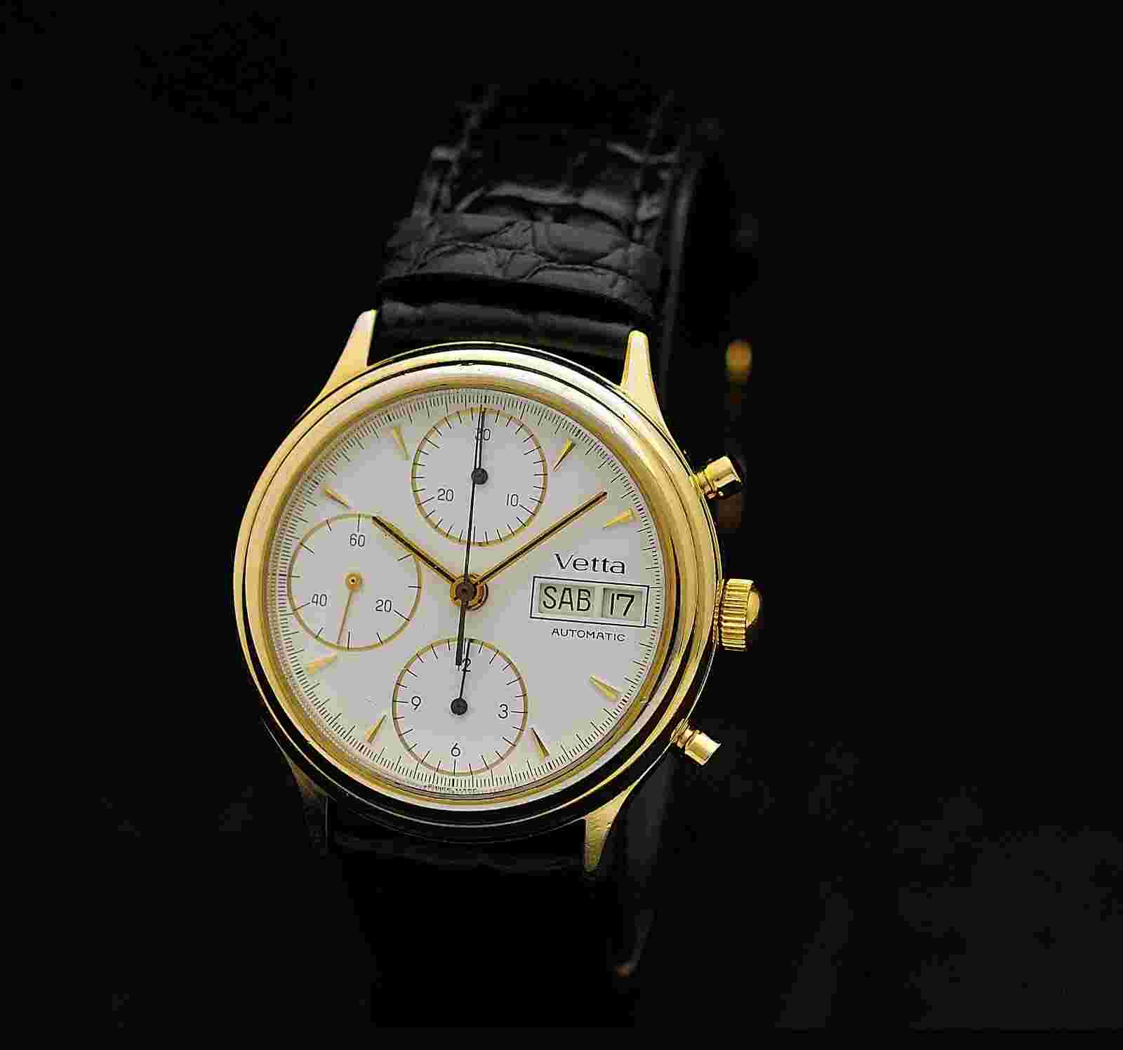 Vetta Daydate Chronograph 18 Kt G.F. 35 Mm Automatic Valjoux 7750 Serviced