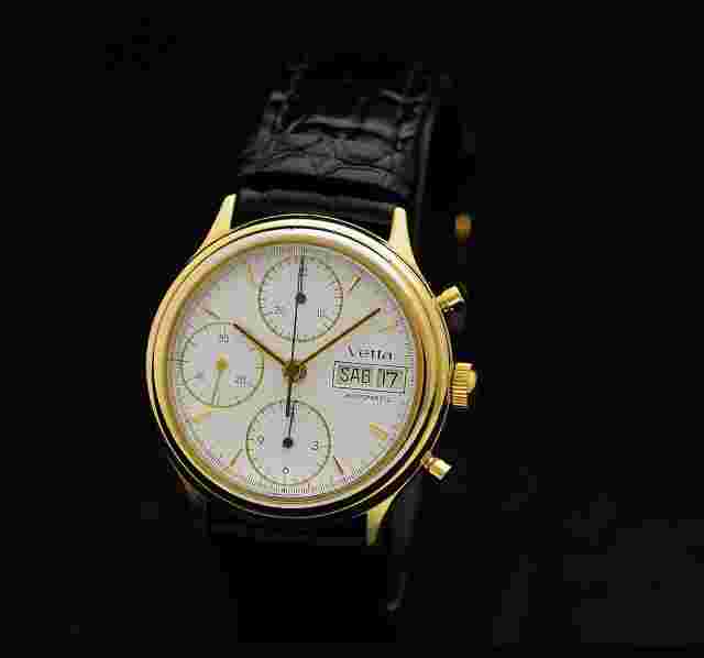 Vetta Daydate Chronograph 18 Kt G.F. 35 Mm Automatic Valjoux 7750 Serviced