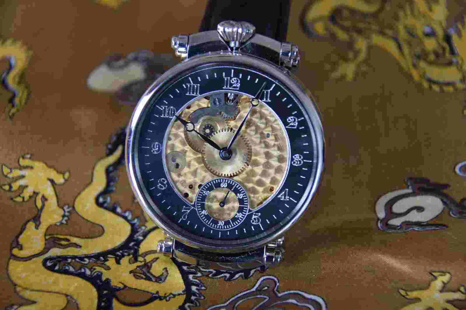 Custom Skeleton Dial Pocket Watch Conversion to Wrist Watch