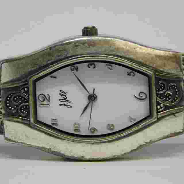 J. Jill Dark Silver Tone Quartz Analog Women's Watch Sz. 5 3/4" New Battery