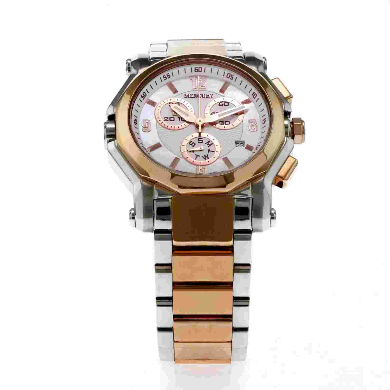 Mercury • Swiss Chronograph Watch Stainless Steel Quartz • 42.5mm • 3 ATM ME1075