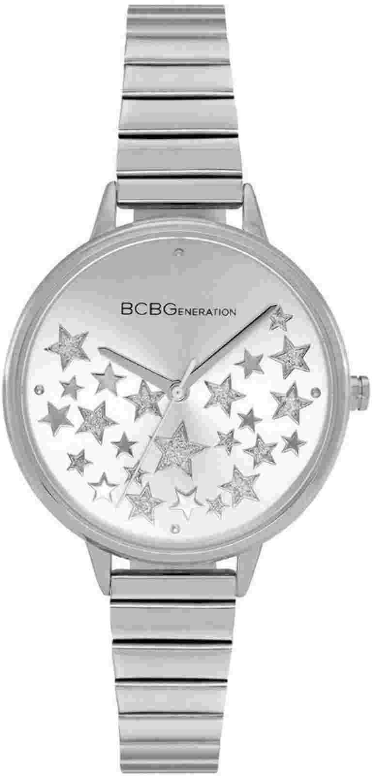 BCBGeneration GN50726006 Women's SilverTone With Crystallized Dial Watch