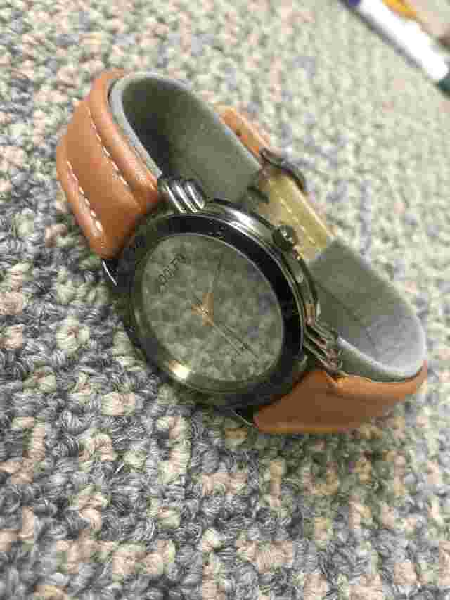 Adolfo Swiss mens watch authentic NEW 8" leather band box battery NEW  MSRP $165