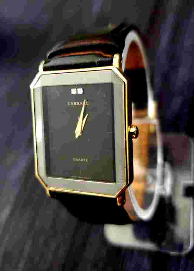 EXTREMELY RARE LASSALE UNIQUE FACETED CRYSTAL DIAMOND DIAL COLLECTABLE EXCELLENT