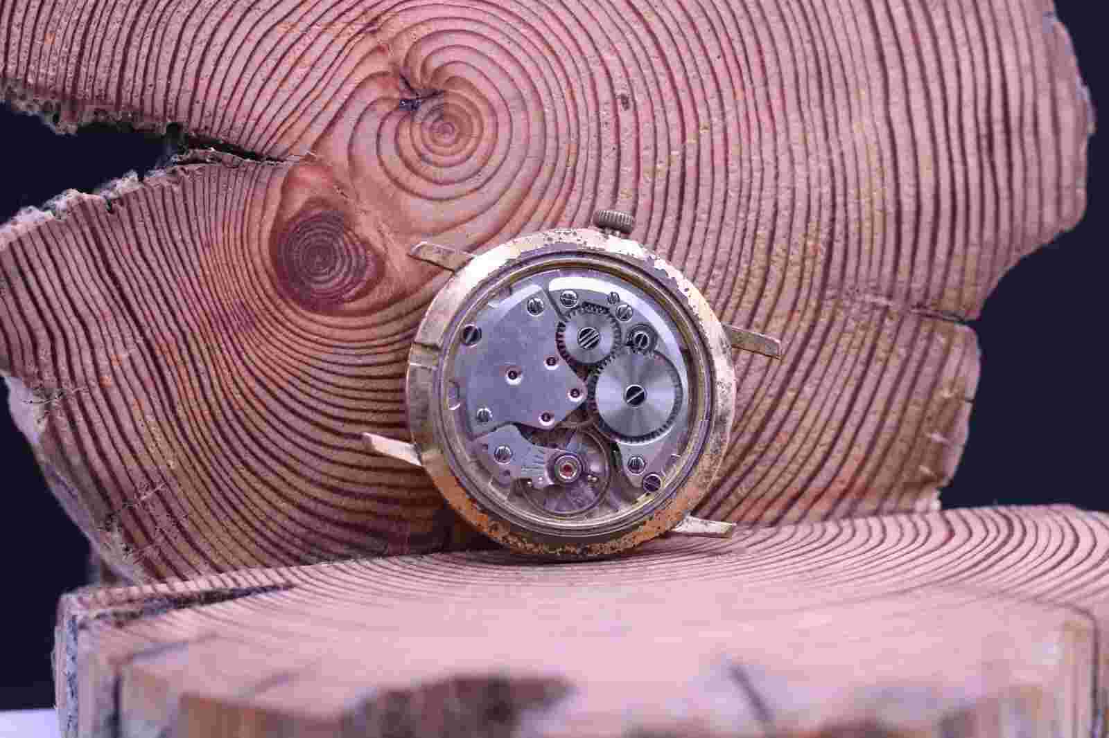 HIRSCH CAL. AHS 156 SUPER FLAT 21j MEN'S WRIST WATCH 33.5mm FOR REPAIR (JT)