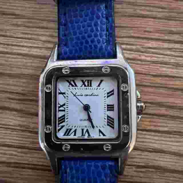 Luis Cardini Quartz  Watch Blue wrist Band 9 Inches Brand New