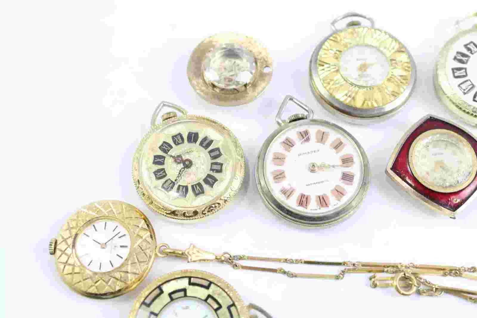 Job Lot Women's Vintage FOBS/PENDANTS Hand Wind UNTESTED x 15