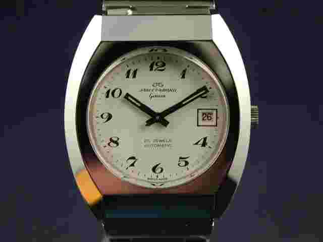 NOS Vintage Jaquet Girard Automatic Watch 1970s Swiss ETA 2783 All Stainless