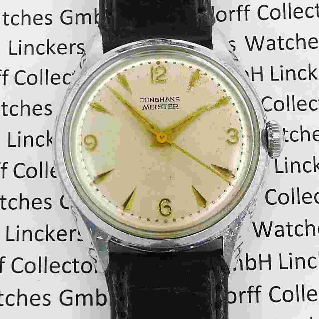 JUNGHANS MASTER Steel Men's Wristwatch Chrome Plated Manual Winding Classic 1960s J