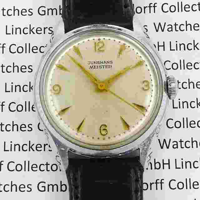 JUNGHANS MASTER Steel Men's Wristwatch Chrome Plated Manual Winding Classic 1960s J