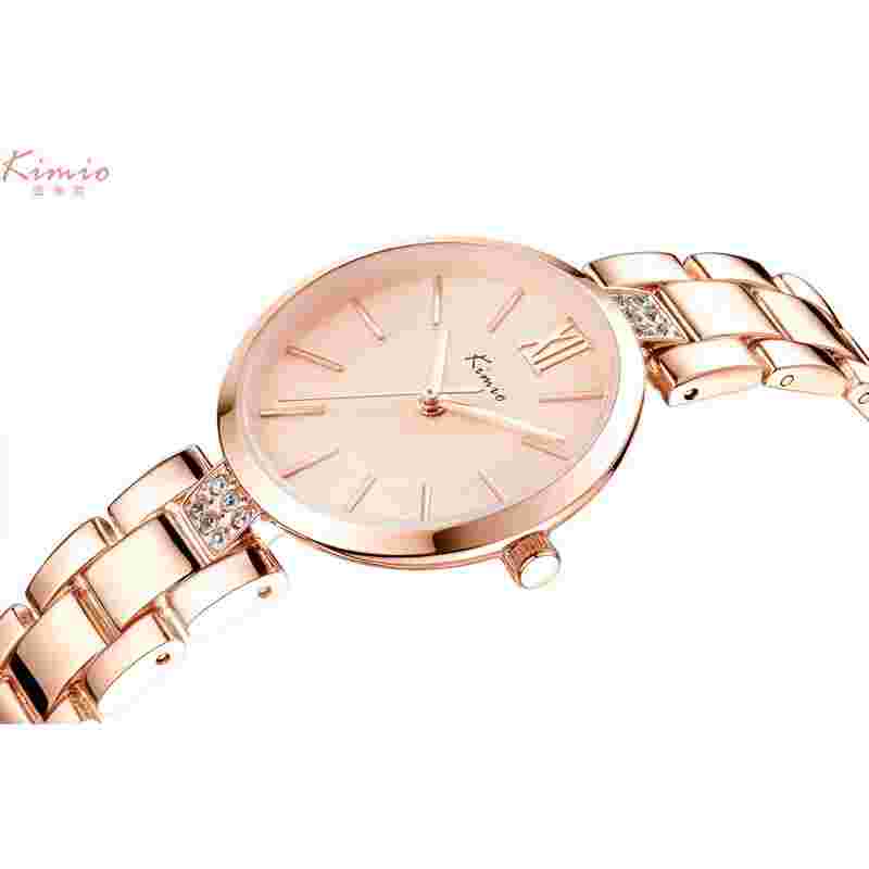 Kimio 6133 Women's Steel Classic Gold Glitter Wrist Watch