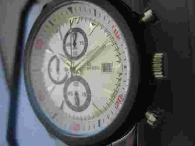 LE CHATEAU JAPAN MEN'S WATCH CHRONO QUARTZ ALL S/S ORIGINAL LC5701 NEW