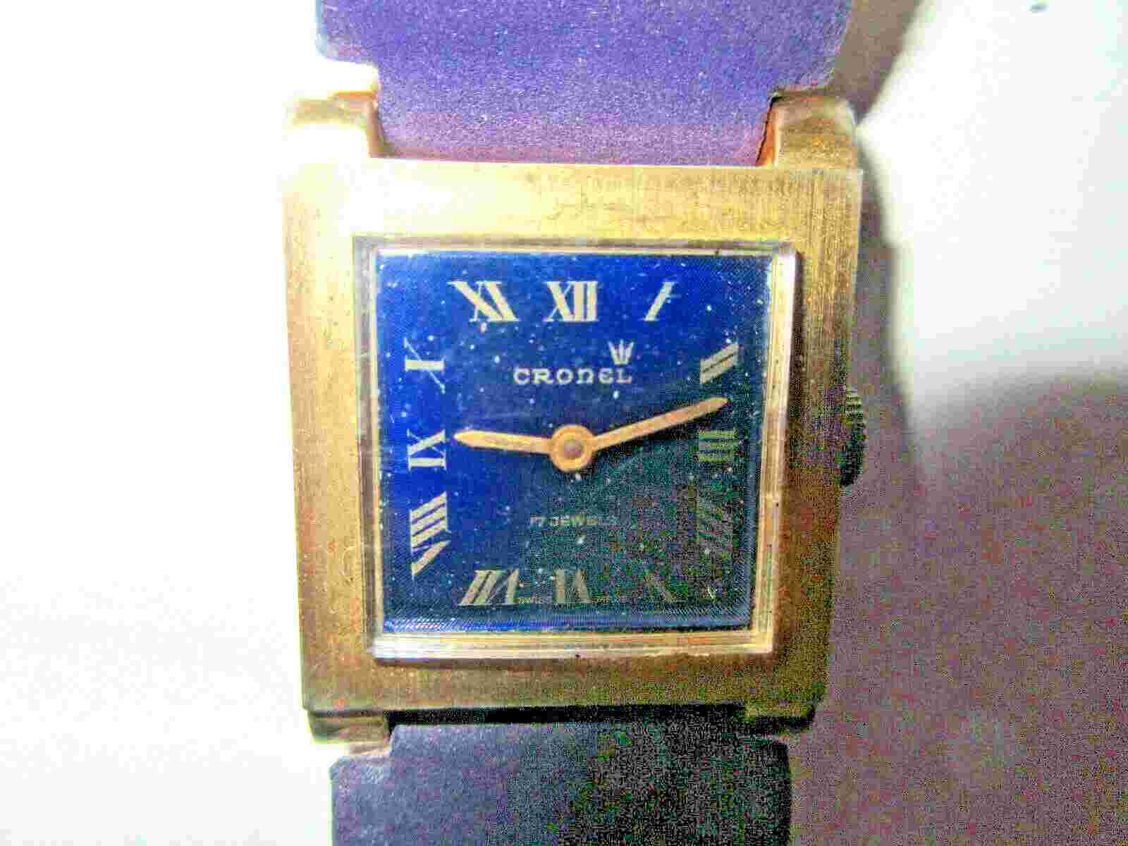 Vintage Cronel Men's Wrist Watch NOT RUNNING    (BIN D).