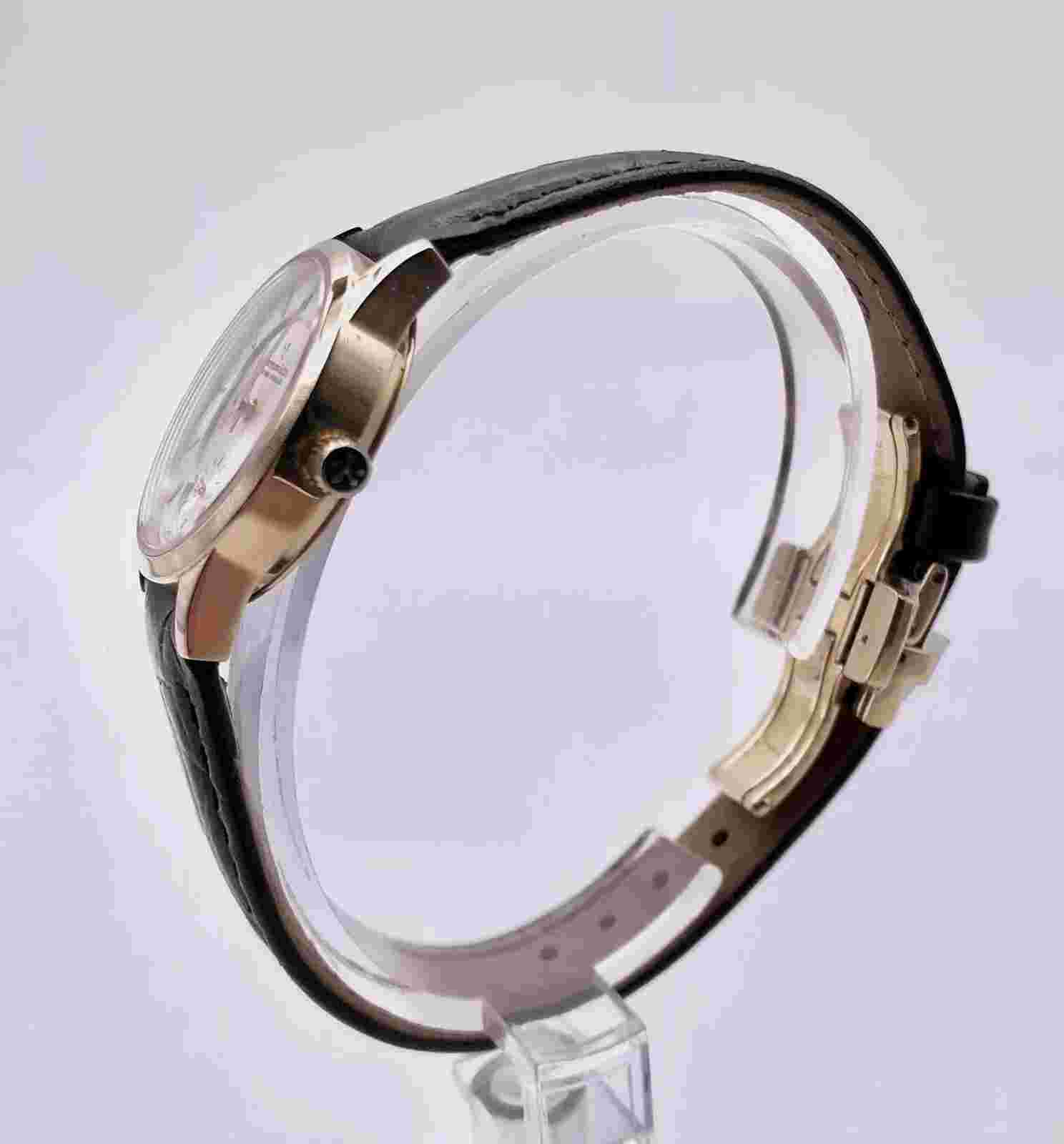 Ladies Genuine Dreyfuss & Co Designer Watch Swiss Gold Black Leather DLS00002/03