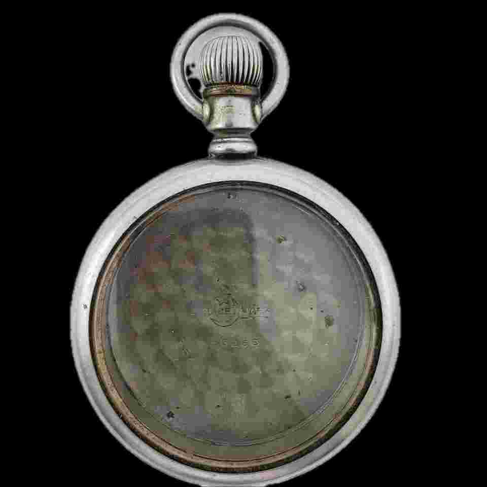 Antique 16 Size Crescent Swingout Open Face Pocket Watch Case Nickel AlloyUSA