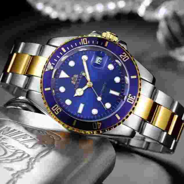 Paulareis Automatic Luxury Diver Watch Men's Stainless Steel Waterproof Luminous