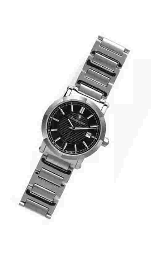 Man Montegrappa PAROLA Watch Black Dial IDWOWAA2 Stainless Steel Band