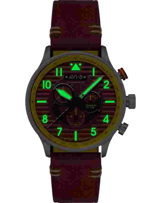 AVI-8 AV-4109-02 Mens Watch Flyboy Spirit of Tuskegee Limited Chrono 44mm 5ATM