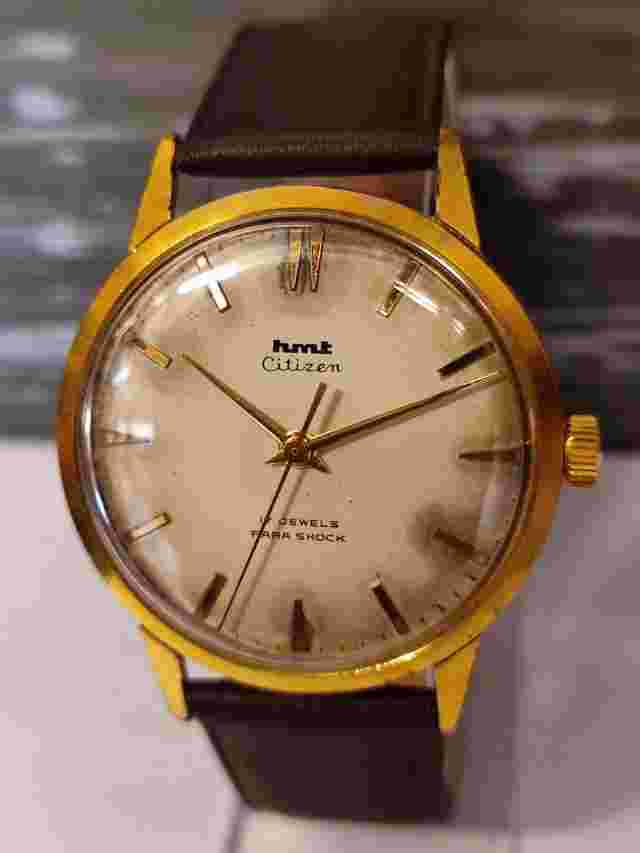 HMT CITIZEN COLLABORATED G.P. WINDING PATINA DIAL 1457002 MEN FULL WORKING VTG.