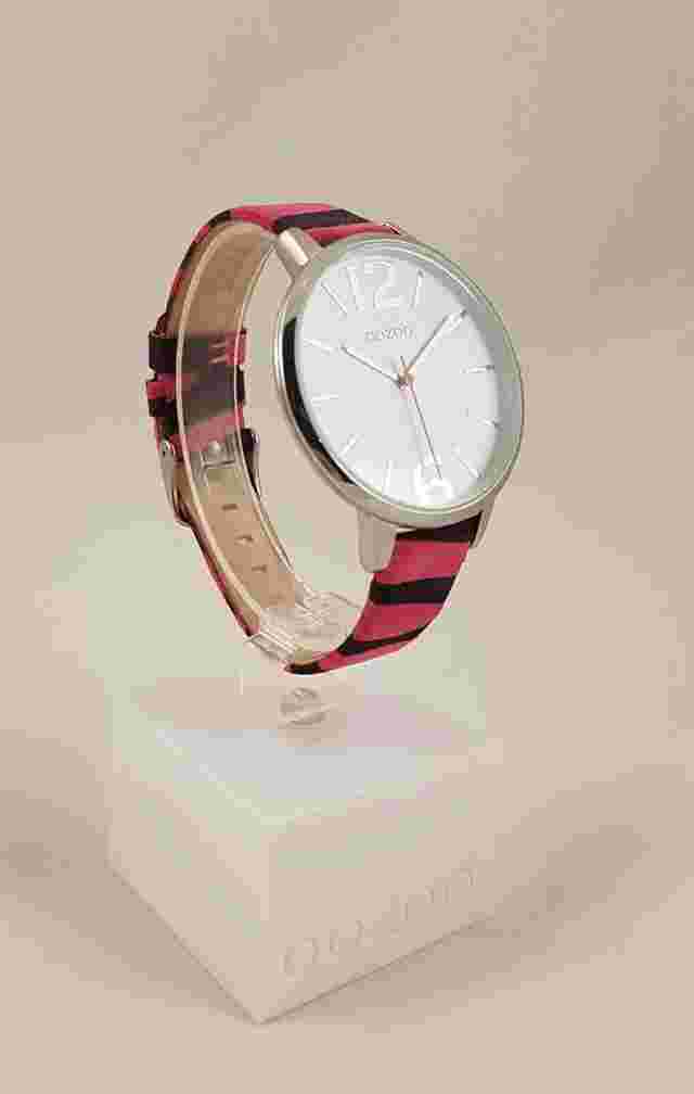 Oozoo Watch Wristwatch Watch Fuchsia/Silver/White Ø approx. 43 mm-c10205