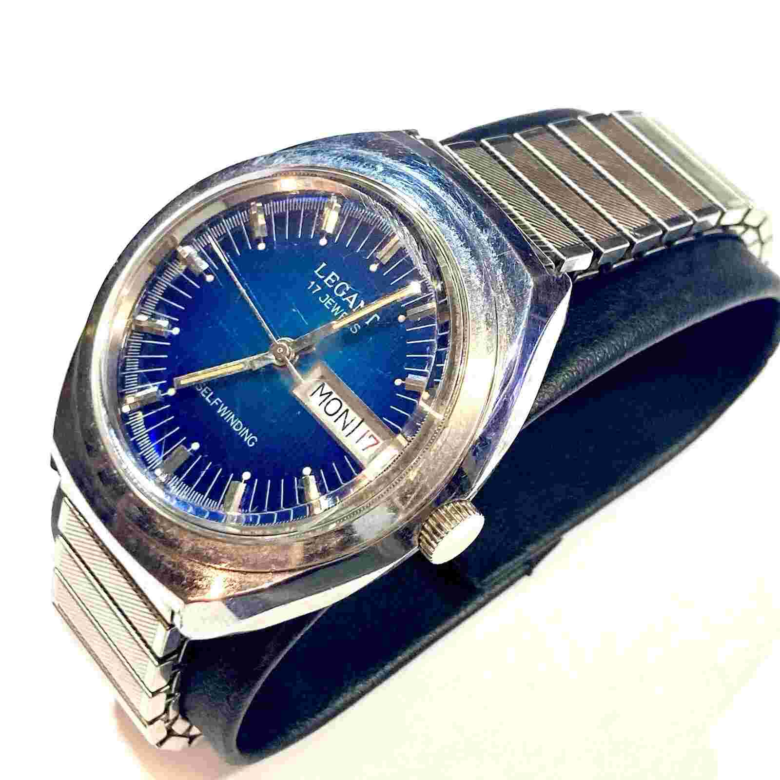 #M5 Legant 17 Jewels Self Winding Day Date Vintage Men’s Watch! 36mm